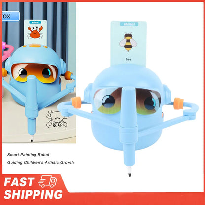 Kids Educational Drawing Robot + 100 Cards | Auto Learning Toy for Boys & Girls