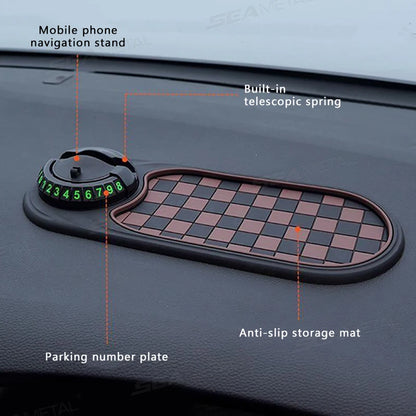 2-in-1 360° Rotating Car Dashboard Anti-Slip Mat & Phone Holder