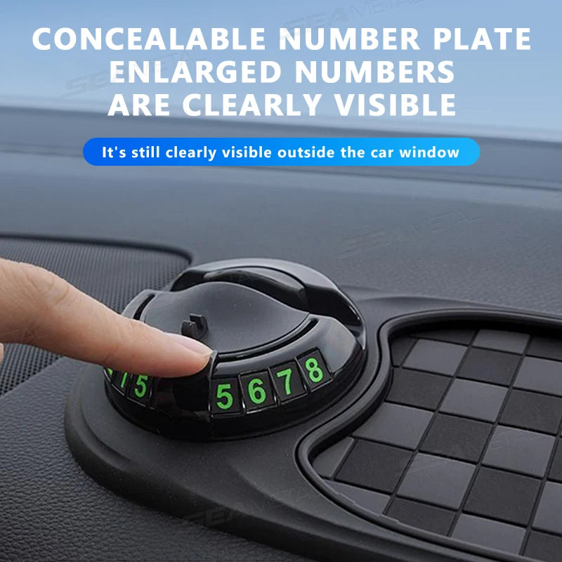 2-in-1 360° Rotating Car Dashboard Anti-Slip Mat & Phone Holder