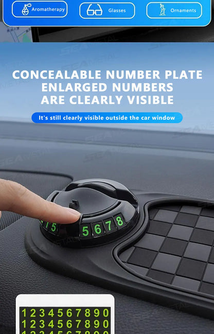 2-in-1 360° Rotating Car Dashboard Anti-Slip Mat & Phone Holder