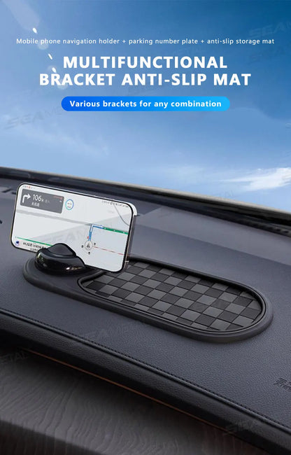 2-in-1 360° Rotating Car Dashboard Anti-Slip Mat & Phone Holder