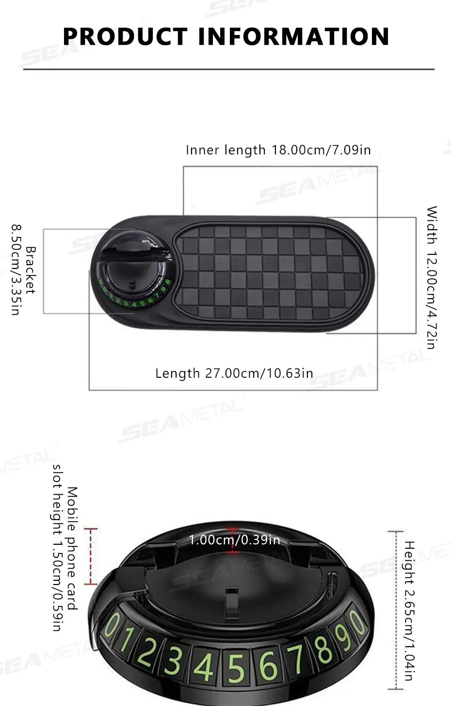 2-in-1 360° Rotating Car Dashboard Anti-Slip Mat & Phone Holder
