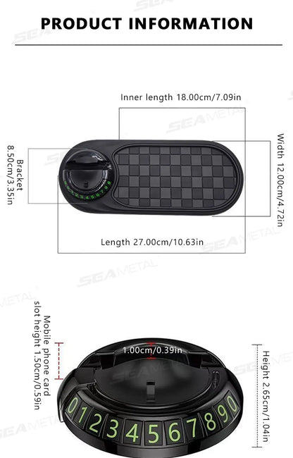 2-in-1 360° Rotating Car Dashboard Anti-Slip Mat & Phone Holder