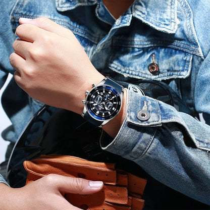 ⌚ REWARD Big Dial Men's Luxury Sports Watch | Waterproof Chronograph Quartz