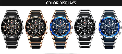 ⌚ REWARD Big Dial Men's Luxury Sports Watch | Waterproof Chronograph Quartz