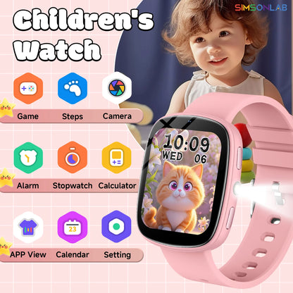 Kids Smart Watch with HD Camera, 22 Games, Flashlight & Long-Lasting Battery