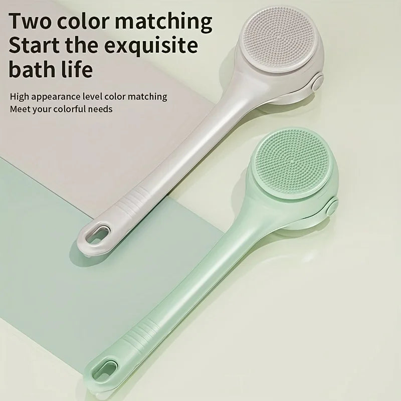 4-in-1 Electric Bath Brush – Rotating Back Scrubber, 4 Brush Heads, USB Rechargeable