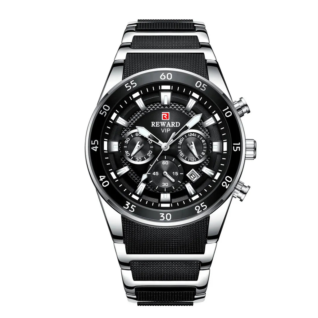 ⌚ REWARD Big Dial Men's Luxury Sports Watch | Waterproof Chronograph Quartz