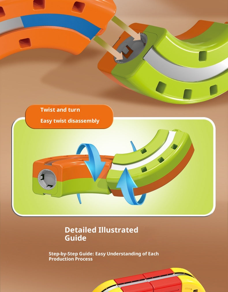 DIY Magnetic Bullet Train Set For Kids With Electric Locomotive Track