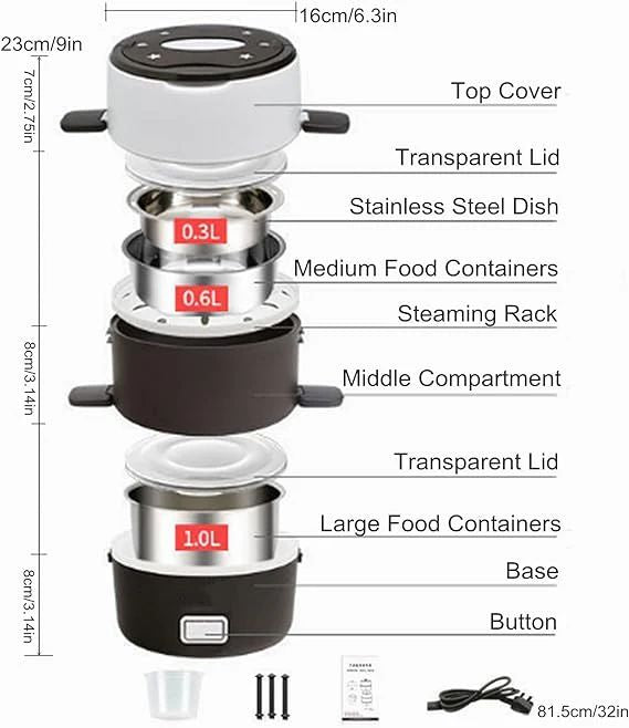 4 in 1 Electric Food Container Lunch Box
