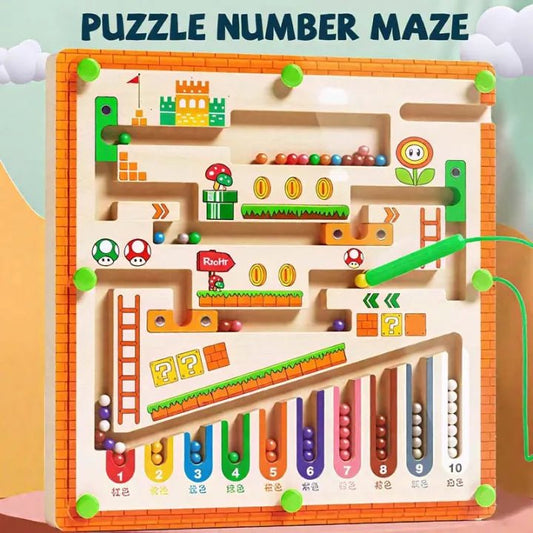 Magnetic Maze Ball Game Board – Colour Learning Toy for Toddlers