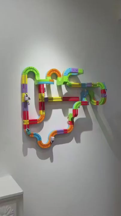 DIY Magnetic Bullet Train Set For Kids With Electric Locomotive Track
