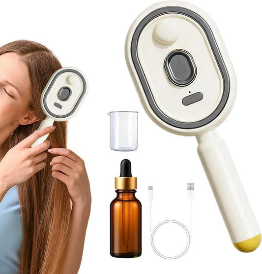 Misting Steam Hair Brush | Rechargeable Detangling Tool with Oil